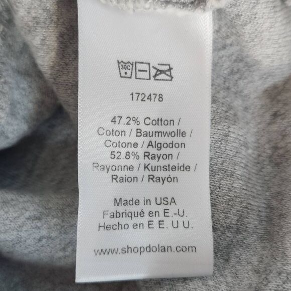 Dolan Left Coast Collection Gray Metallic Textured Knit Sweatshirt Size Small - Picture 7 of 7